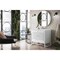 James Martin Vanities Athens 36in Single Vanity, Glossy White w/ 3 CM Ethereal Noctis Top E645-V36-GW-3ENC - alternate 2